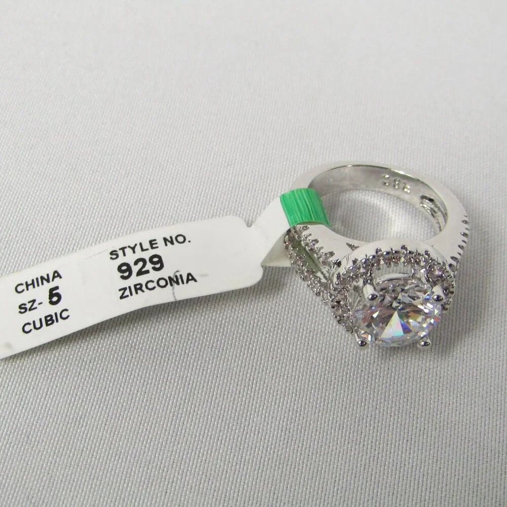 Stainless Steel | Cubic Zirconia | Women's Size 5 | Band | New - Picture 4 of 4